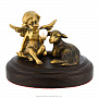 Скульптура бронзовая "Ангел с ягненком", фотография 1. Интернет-магазин ЛАВКА ПОДАРКОВ