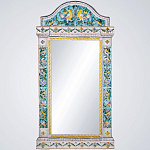 0028740 Гжель ЗЕРКАЛО В РАМЕ  Авт. Исаев С.В.