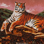 Картина янтарная "Тигр" 29х39 см, фотография 3. Интернет-магазин ЛАВКА ПОДАРКОВ