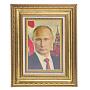 Картина на сусальном золоте "Путин В.В." 38х48 см, фотография 1. Интернет-магазин ЛАВКА ПОДАРКОВ
