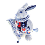 0070769 Гжель Статуэтка "КРОЛИК" белый Авт.Черновы Л.и В