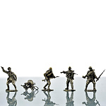 0027299  Бронза НАБОР СОЛДАТИКОВ "ПЕХОТА КРАСНОЙ АРМИИ"  5 шт.