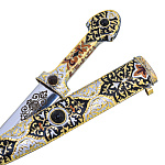 Кинжал сувенирный с эмалью и агатом