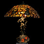 Комплект из двух настольных ламп из янтаря и бронзы, фотография 2. Интернет-магазин ЛАВКА ПОДАРКОВ