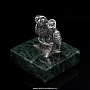Сувенир серебряный "Совы" на камне, фотография 2. Интернет-магазин ЛАВКА ПОДАРКОВ