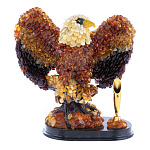 0080933-НП Изделие из янтаря ПОДСТАВКА ДЛЯ РУЧКИ "Орел" (15*15*9см)