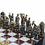 Шахматы из камня и бронзы "Нефтяники" 40х40 см, фотография 1. Интернет-магазин ЛАВКА ПОДАРКОВ