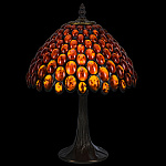 0073074 Янтарь ЛАМПА  настольная высота D=25 см  (200/150)