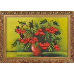 24887/1274-гипс Нат.камень КАРТИНА "Рябина" 30*40см багет-гипс(1274)