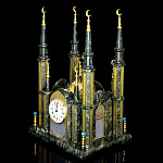 0040484/43см Златоуст ЧАСЫ ИНТЕРЬЕРНЫЕ "МЕЧЕТЬ" УКРАШЕННЫЕ 43*24см