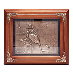 0020462/14-157 Гальванопластика Ключница "СКОРПИОН" дерево коричн багет (14-157)