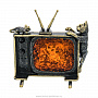 Статуэтка с янтарем "Кот и мышка на телевизоре", фотография 4. Интернет-магазин ЛАВКА ПОДАРКОВ
