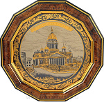  Златоуст ГРАВЮРА "СПБ. ИСААКИЕВСКИЙ СОБОР"d=18см (в раме) 01699