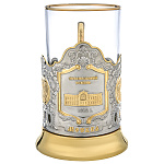 0069116 Подстаканник никель "Савеловский  вокзал" серебрение/золочение 