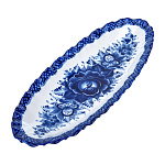 091464/№4 Гжель Селедочница №4 в коб 29см Авт. Алехин С.С.