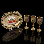 Питейный водочный набор на 3 персоны "МВД". Златоуст