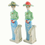 -0,75л-цвет-зол Фарфор ШТОФ "Незнакомка" в цвете и золоте 0,75л 782