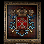 Панно деревянное резное "Герб Санкт-Петербурга", фотография 1. Интернет-магазин ЛАВКА ПОДАРКОВ