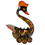 0064940 Хохлома Братина "Лебедь" с ковшами