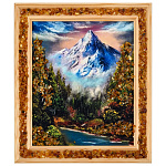 0076389/18*21см (15*18см)  Картина (янтарная крошка)  "ПЕЙЗАЖ" № 2 малая 