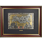 /42*55см Офорт цветной "РЖД: ИСТОРИЯ-КАРТА"