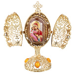 Пасхальное яйцо-шкатулка "Владимирская Божья Матерь". Традиции Фаберже