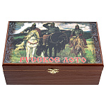 00297822 ИГРА РУССКОЕ ЛОТО "ТРИ БОГАТЫРЯ"в дерев.ларце 