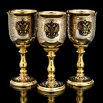 200853 Златоуст Набор РЮМОК РФ чернение,:3 рюмки в ПУ NAW-MR3