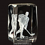 Лазерная графика Куб "Хоккеист", фотография 2. Интернет-магазин ЛАВКА ПОДАРКОВ