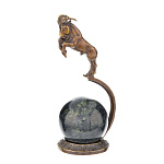 7576 Бронза статуэтка Знак зодиака "ОВЕН" (змеевик, бронза патинированная) 