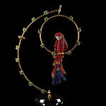 Скульптура с хрустальными стразами "Попугай"