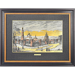 /42*55см Офорт цветной  "Старая Москва. Новодевичий монастырь"