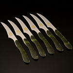 0015643 Златоуст НАБОР НОЖЕЙ для фруктов Нефрит 6 шт RAZ-1825