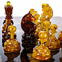 Шахматный ларец с инкрустацией и фигурами из янтаря 65х65 см, фотография 9. Интернет-магазин ЛАВКА ПОДАРКОВ