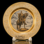5947 Златоуст Тарелка 140мм "Юрий Долгорукий" на поставке
