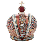 -2,5л  Фарфор ШТОФ "Корона Российской империи со стразами" 2,5л в комплекте