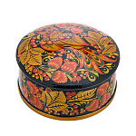 0070455 Хохлома Шкатулка (коробочка) птица 8*13см 