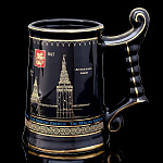 0058787 Сувенир Кружка ПИВНАЯ"Виды Москвы" 0,5л