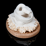 203011 Скульптура ЗМЕЯ МУДРАЯ  рог лося