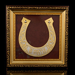 Лошадь Символ 2026 года. Панно-подкова "На счастье". Златоуст