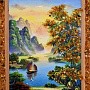 Картина янтарная "Пейзаж" 15х24 см, фотография 2. Интернет-магазин ЛАВКА ПОДАРКОВ