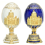 Традиции ФАБЕРЖЕ Сувенир ЯЙЦО пасх. "ИСААКИЕВСКИЙ СОБОР" РС-0936-13