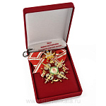 0015408-1ст/В Фалеристика КРЕСТордена Св.Станислава 1-й ст.с меч. и короной, с хрусталем Swarovski
