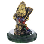 0024614/ФР Нат.камень Скульптура "Гном " на подставке Нефрит 