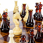 Шахматный ларец из капа с фигурами из янтаря, фотография 9. Интернет-магазин ЛАВКА ПОДАРКОВ