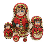 0074038 Матрешка "МОСКВА" 5мест 9,5 см 