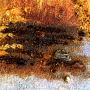 Картина янтарная "Летний вечер у реки" 49х39 см, фотография 4. Интернет-магазин ЛАВКА ПОДАРКОВ