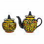 Чайный сервиз на 6 персон "Кудрина". Хохлома, фотография 2. Интернет-магазин ЛАВКА ПОДАРКОВ