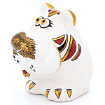 /орнамент  Гжель Символ года ТИГР "ЦАРАПИК" в г/к в цвете   001885