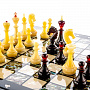Шахматный ларец с натуральным перламутром и фигурами из янтаря, фотография 11. Интернет-магазин ЛАВКА ПОДАРКОВ